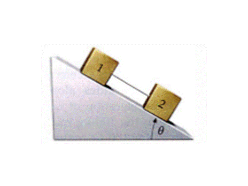 Solved A taut massless string connects two boxes as shown in